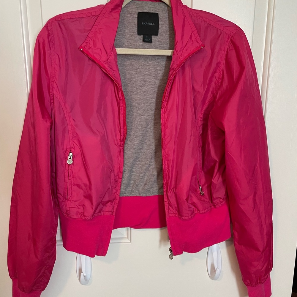 Hot pink express windbreaker